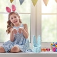 thumbnail image 4 of ERK 1Pcs Hand Woven Rabbit Ears Mini Storage Easter Egg Desktop Multicolor Storage Baskets., 4 of 4