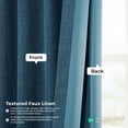 thumbnail image 5 of Half Price Drapes Story Blue Faux Linen Extra Wide Room Darkening Curtain (1 Panel), Story Blue, 100W X 108L, 5 of 9