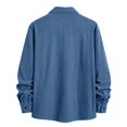 thumbnail image 2 of Jalioing Mens Corduroy Jacket Vintage Casual Long Sleeve Collared Button Down Jacket Business Fashion Solid Outerwear, 2 of 7