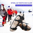 thumbnail image 4 of Tacos de montañismo de 24 dientes, cubiertas antideslizantes para zapatos con garra para nieve, equipo para exteriores, 4 of 9