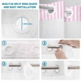 thumbnail image 4 of No Hook Shower Curtain, Pink White Stripe Shower Curtains for Bathroom with See Through Top Window, Modern Minimalist Geometric Striped Waterproof & Washable Bath Curtain Narrow 54"x78", 4 of 9