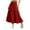 Red, variant on Erwazi Girls Tiered Pleated Long Skirts Solid Color Elastic Waist Drawstring Casual Flowy A-Line Skirt, Beige, 8-9 Years