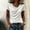 White, variant on Ayolanni V-Neck Womens T Shirts Soft Business Solid Short Sleeve Blouse Fitted Pleated Shirts Womens Spring Tops Beige L