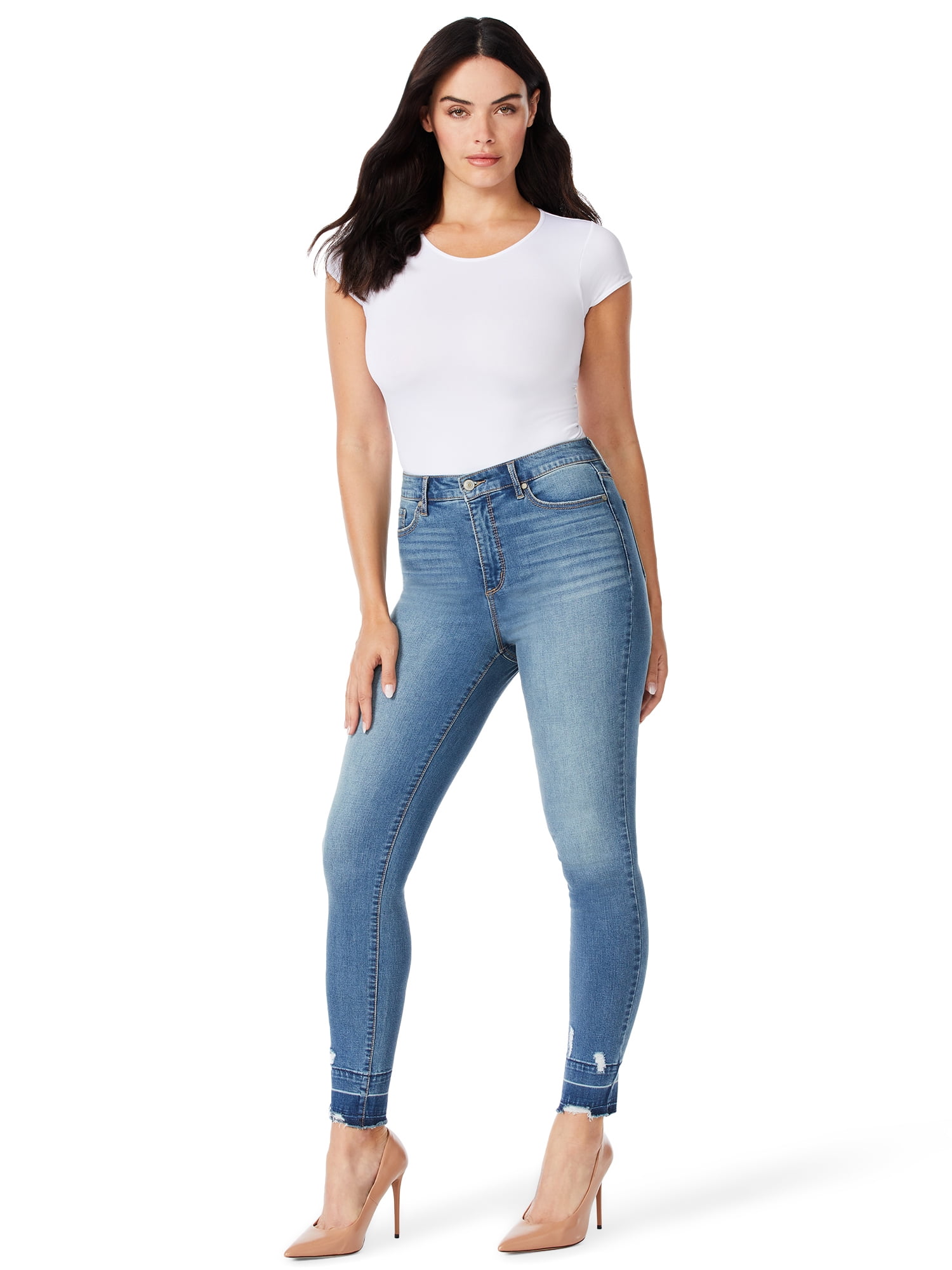 Sofia Jeans by Sofia Vergara Women's Maternity Rosa Curvy Jeans with Full  Belly Band 
