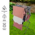 thumbnail image 4 of Lavish Home Foldable Clothes Drying Rack for Indoor/Outdoor Use (Platinum), 4 of 6