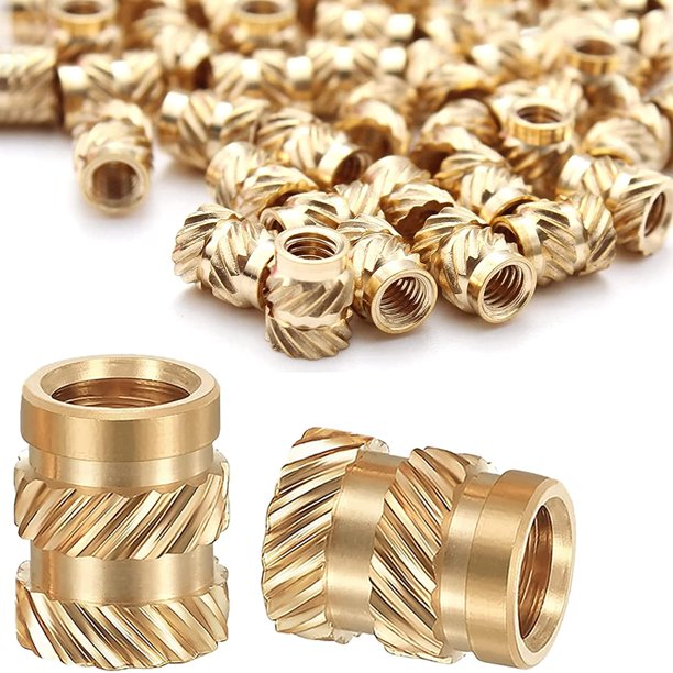 Pack of 100 Threaded Insert M3 Brass Threaded Bushings Insert Nut
