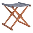 thumbnail image 4 of Safavieh Breanne Outdoor Patio Stool, Set of 2 - Natural/ Navy Striped, 4 of 10