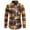 Yellow, variant on APEXFWDT Flannel Shirt for Men Western Cowboy Pearl Snap Shirts for Men Long Sleeve Vintage Buttons Down Plaid Shirt