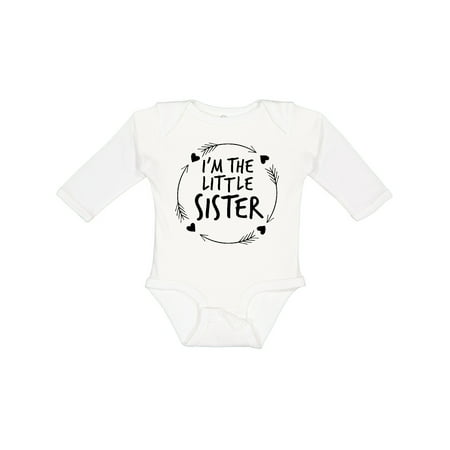 

Inktastic I m the Little Sister Gift Baby Girl Long Sleeve Bodysuit