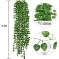 thumbnail image 2 of Fake Vines 69ft Artificial Greenery Garland Fake Hanging Plants Greenery Wall Backdrop for Home Bedroom Wedding Decoration Jungle Theme Party Supplies, 2 of 6