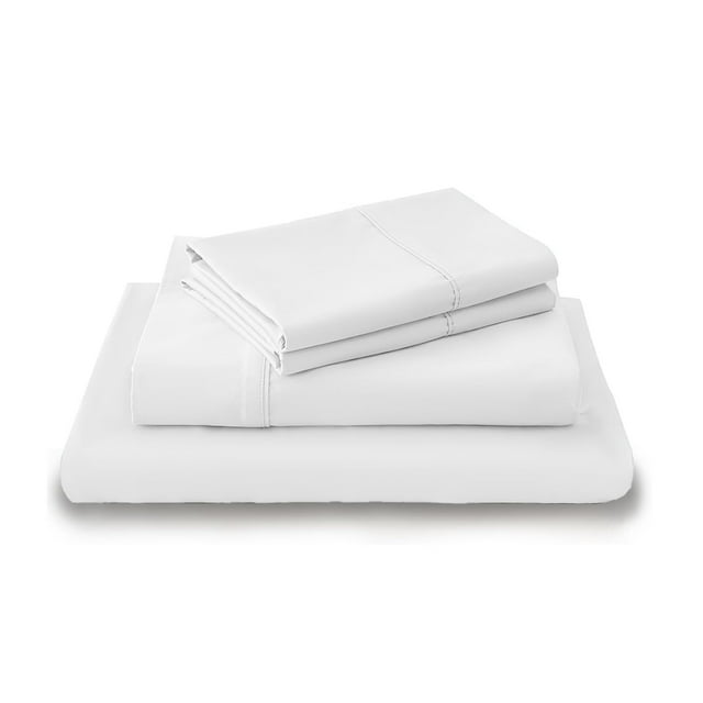LuckShree Split Head King Size 4-PC Sheet Set 34" Split Top - 800-TC Giza Cotton 12" Deep Pockets - White Color