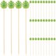 thumbnail image 4 of 100pcs Bamboo Skewers Appetizer Sticks Leaf Shaped Topper Bamboo Food Picks, 4 of 5