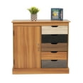 thumbnail image 5 of OS Home and Office Furniture 39.25" 5-Drawer Modern Wood Cabinet in Yellow Oak, 5 of 6