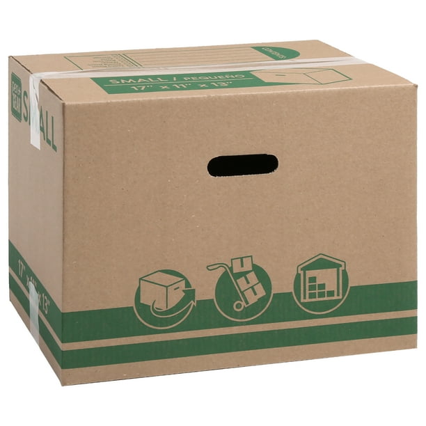 Pen+Gear Small Recycled Moving Boxes, 17L x 11W x 13H, Kraft 