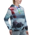 thumbnail image 2 of Yiaed Lighthouse in a Stormy Sea Print Womens Casual Hoodies Crew Neck Long Sleeve Sweatshirts With Pocket Pullover Tops Women's Hooded Sweatshirt-Large, 2 of 5