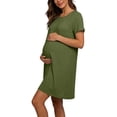 thumbnail image 6 of Iyufng Maternity Dresses Round Neck Short Sleeve Nursing Dress, 6 of 8