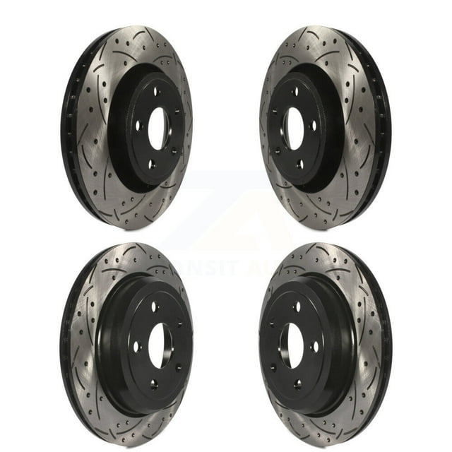 DS-One Front Rear Coated Drilled Slotted Disc Brake Rotors Kit for Car 2022 Jeep Grand Cherokee WK with Vented KD-100256