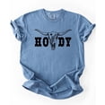 thumbnail image 3 of Howdy Shirt for Women & Teens Western Bull Skull Tee for Ladies Blue Jean Shirt Adult X-Large, 3 of 4
