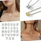 thumbnail image 4 of 1 gargantilla con letra Z inicial para mujer, plata de ley 925/chapada en oro, joyería con nombre y monograma, 4 of 5
