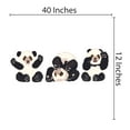 thumbnail image 3 of PANDA BEAR - Vinyl Home Art Three Young Panda Bears Decoration Rainforest Tree Animal Design Adhesive Wall Decal - Kids Nursery Bedroom Multicolored Fur Ball Animals Removable Wall Sticker 40" x 12", 3 of 3