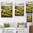thumbnail image 4 of Designart "Countryside Green And Yellow Reverie horizon I" Landscape & Nature Floater Framed Canvas Print, 4 of 7