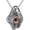 Brown, variant on Men's Stainless Steel Vintage Personality Cool Punk Animal Tribe Roaring Crocodile Head with Devil Bloody Eye Gemstone Amulet Pendant Necklace