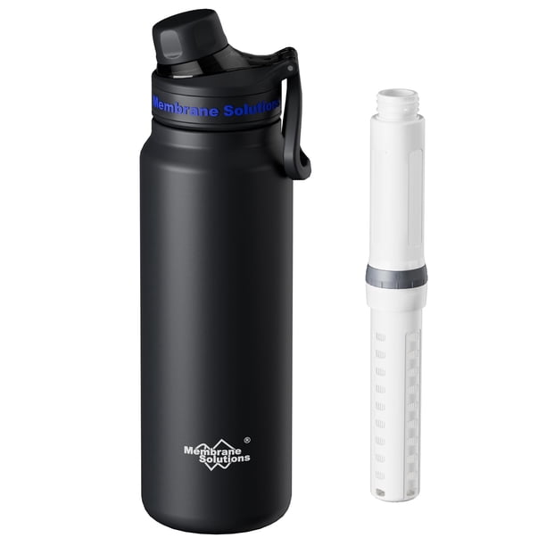Botella de agua Membrane Solutions C3 950 ml con filtro ACF+UF