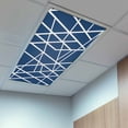 thumbnail image 2 of 2 Pack Modern Themed Fluorescent Light Covers for Ceiling Lights Irregular Blue Shapes White Lines Pattern Magnetic Ceiling Light Covers Overhead Light Filters for Office Classroom Home, 2 of 9