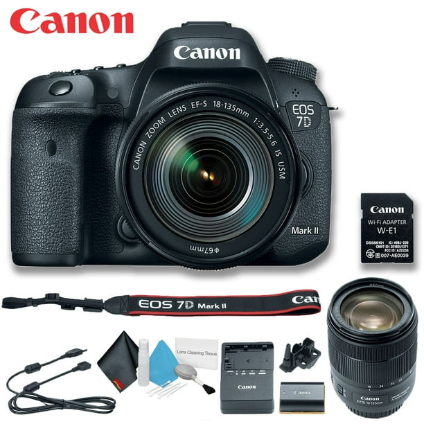 Canon EOS 7D Mark II DSLR Camera with 18-135mm f/3.5-5.6 IS USM Lens & W-E1 Wi-Fi Adapter Model) - Walmart.com
