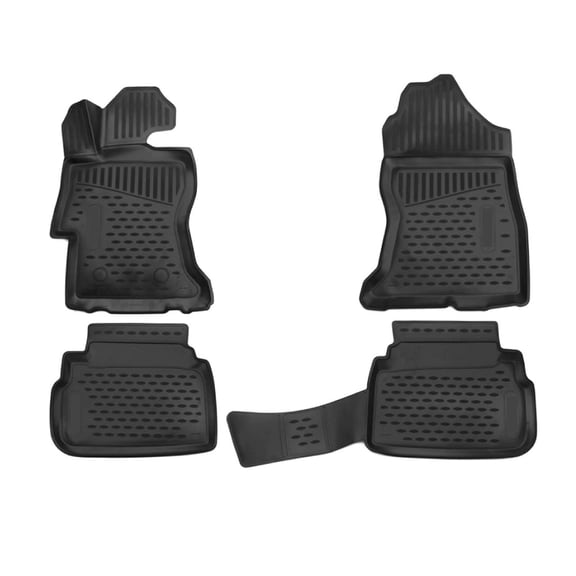 OMAC Floor Mats Liner for Subaru Crosstrek 2018 2019 2020 2021 2022 2023, All Weather, Durable, Black