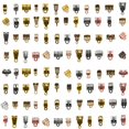 thumbnail image 1 of Perlas espaciadoras de metal, 140 unidades, plateadas y doradas, 1 of 6