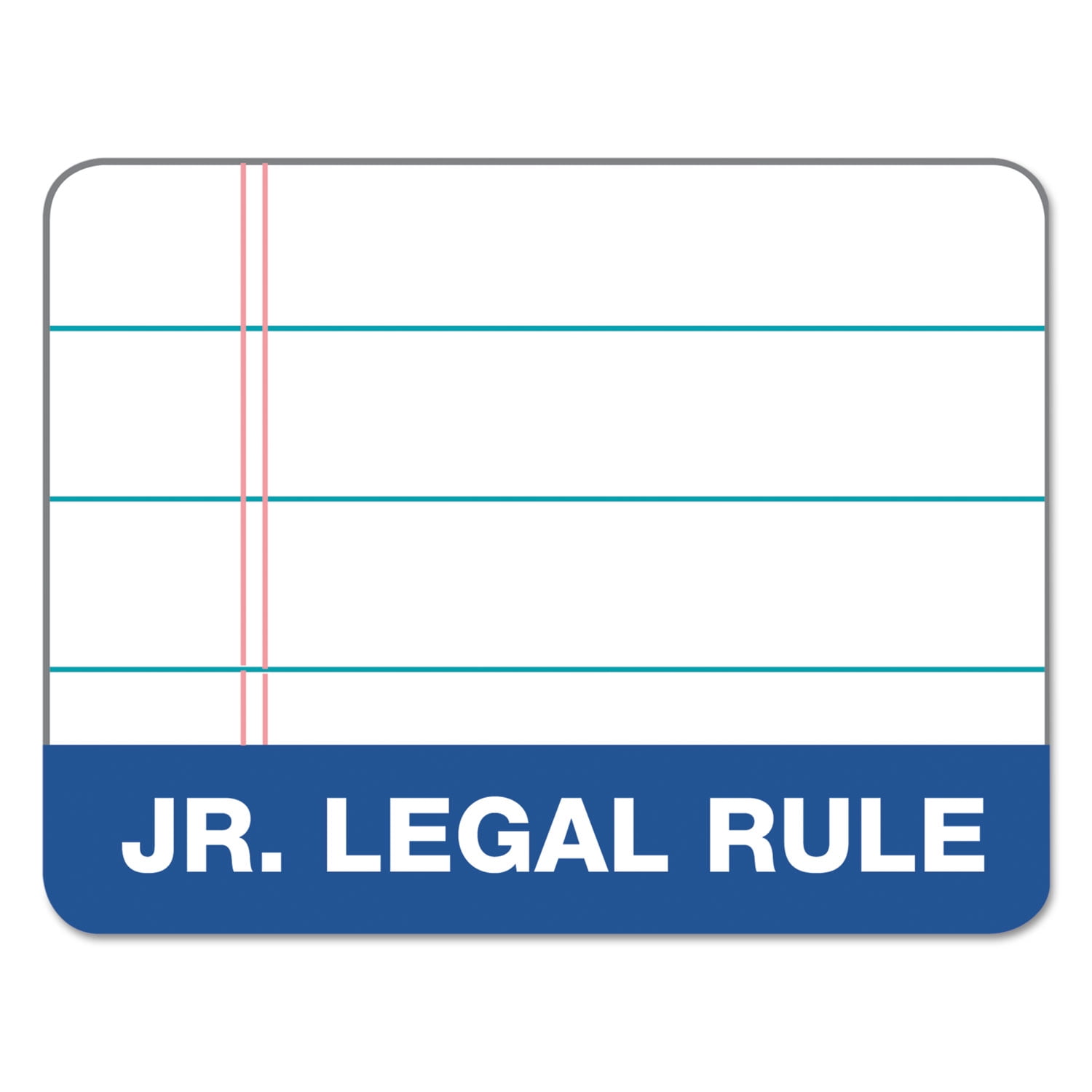 TOPS 63366 Docket 5 in. x 8 in. Ruled Perforated Pads - Narrow, White (50 Sheets/Pad, 6 Pads/Pack)