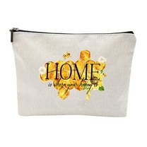 Wild Flowers Makeup Bag Floral Cosmetic Bag Ideal for Women and Teen Girls for Inspirational Birthdays and