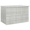 Carevas Patio Storage Box Gray 59.1"x39.4"x39.4" Poly Rattan