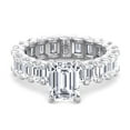 thumbnail image 2 of Sicily - Moissanite Emerald Cut Lab Diamond Eternity Engagement Ring (U-Prong Setting), 2 of 4