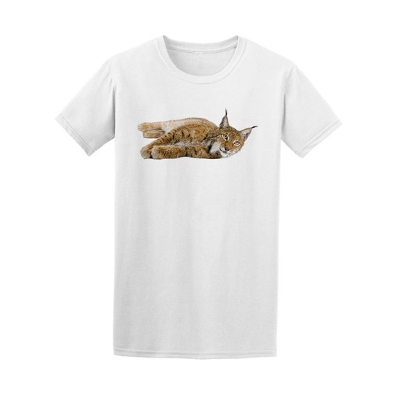 Eurasian Lynx Laying Around Tee Men's -Image by Shutterstock