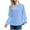 Light Blue, variant on SHE IS My Orders past Orders Long Sleeve V Neck Shirts for Women Cotton Womens Long Sleeve Tops V Neck Yellow Long Sleeve Blouse Women Basic Tees for Women Plus