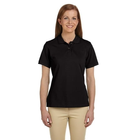 Harriton Polo à Manches Courtes en Piqué de Coton Filé à l'Anneau pour Femmes 6 oz