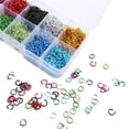thumbnail image 2 of Alloy Jump Rings Set with Circle Clasp Plastic Box Metal Split Rings Set Earring Necklace Making Accessories for Home DIY Craft Lovers, 2 of 9