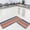 Orange 3, variant on Abstract Geometric Kitchen Rugs 2 Piece Set Blue Gray Black White Geometry Squares Modern Fashion Bath Mat Bedroom Floor Mat Laundry Room Sink Carpet