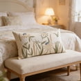 thumbnail image 4 of Sokhug Floral Embroidered Pillowcase for Spring Sofa Living Room Decor, 19.6x11.8 Inches, Multicolor, 4 of 6