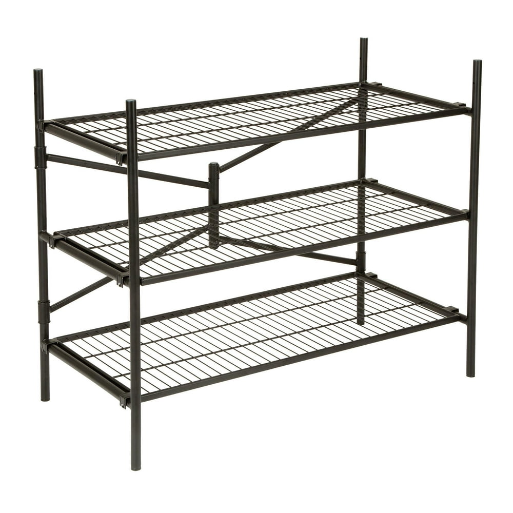 Cosco Products 66713BLK1E Folding 3Wire Shelf Freestanding Storage