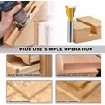 thumbnail image 6 of HSEAMALL 12 PCS 6.35mm 1/4 Inch Shank Tungsten Carbide Tipped Router Bit Set with Wrench, 6 of 8