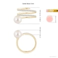 thumbnail image 5 of Angara Freshwater Cultured Pearl Spiral Wrap Ring in 14K Yellow Gold for Women | June Birthstone Jewelry for Her, 5 of 8