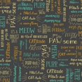 thumbnail image 2 of Purrfect Day Purrfect Words on Black Cotton Fabric by the Yard by Windham Fab..., 2 of 2