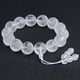 thumbnail image 1 of Pulsera de mantra de seis caracteres con cristales blancos esmerilados y letras bronceadas Pulsera de mantra Daming, 1 of 6