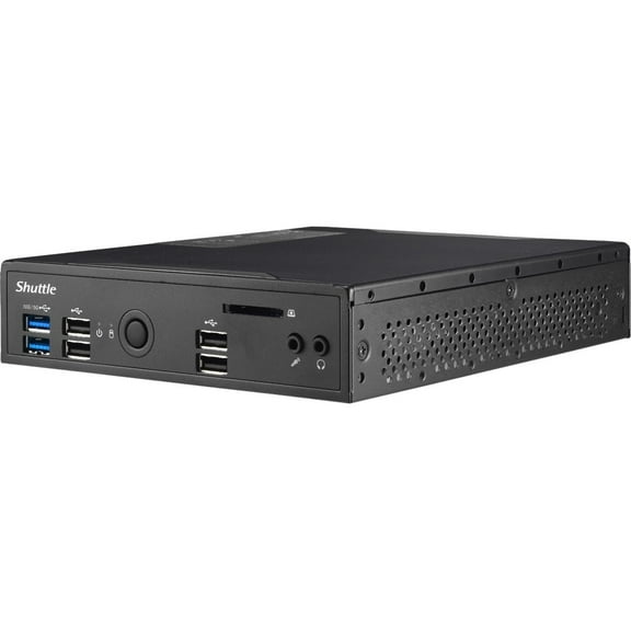 Shuttle XPC slim DS20U Barebone System, Slim PC, Socket BGA-1528, 1 x Processor Support, Celeron 5205U 1.90 GHz Dual-core (2 Core)