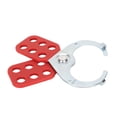 thumbnail image 3 of Candado de seguridad industrial de acero con 6 orificios, color rojo y plateado, 3 of 14