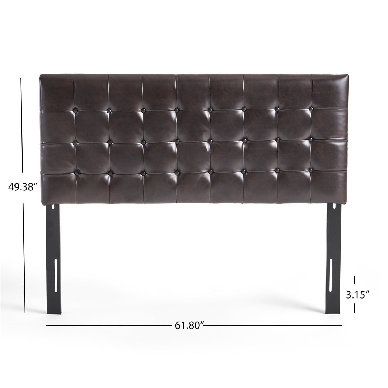Kepooman Leather Headboard with Button-Tufting for Queen / Full Headboard, Modern Breathable Fabric and Soft-to-Touch, Brown Kepooman Leather Headboard with Button-Tufting for Queen / Full Headboard, Modern Breathable Fabric and Soft-to-Touch, Brown