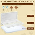 thumbnail image 4 of 2 Pcs Dog Potty Toilet with Removable Splash Wall Pet Indoor Dog Mesh Training Toilet Portable Training Pee Pads Holder Litter Box with Pee Wall for Puppy, Pet(25.6" x 19.3" x 13"), 4 of 7